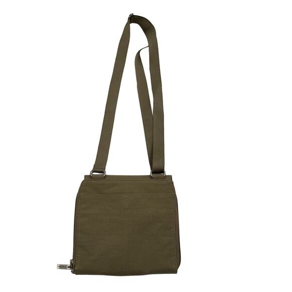 Baggallini Small Tan Crossbody Neutral Travel Bag Magnetic Buckle - Picture 2 of 9